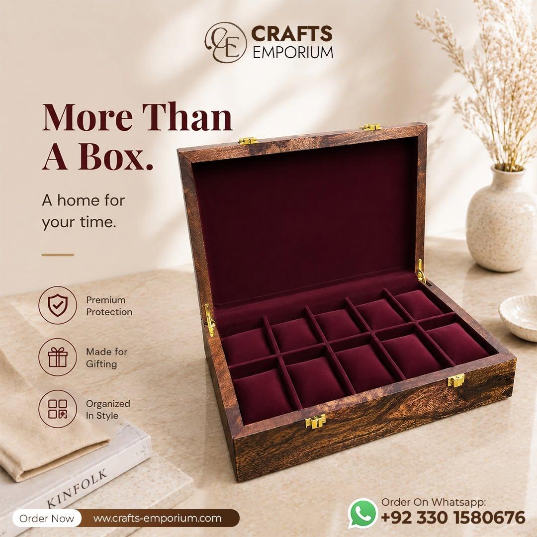 Wooden Watch Display Cases for Classic and Modern Collections